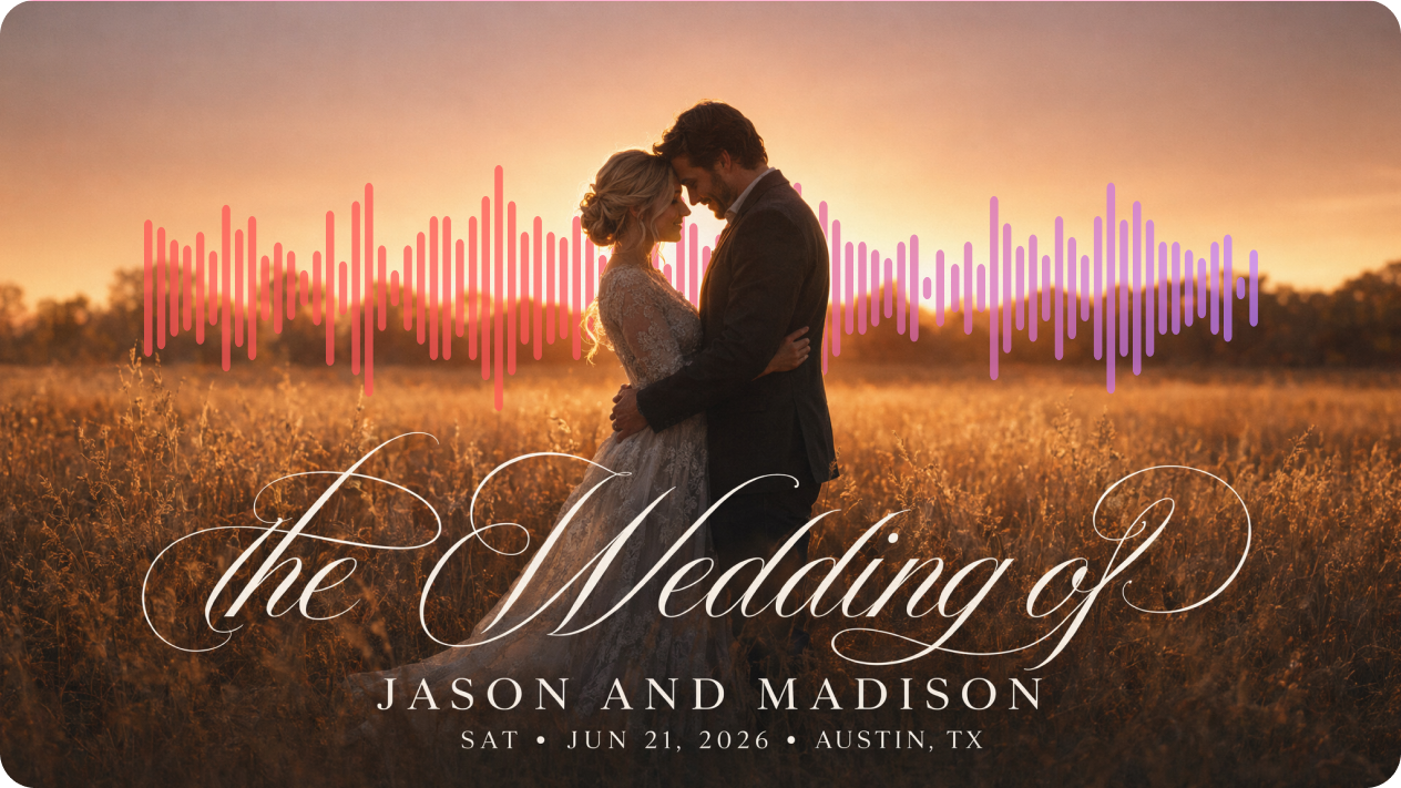 Create the perfect wedding atmosphere with sync-audio