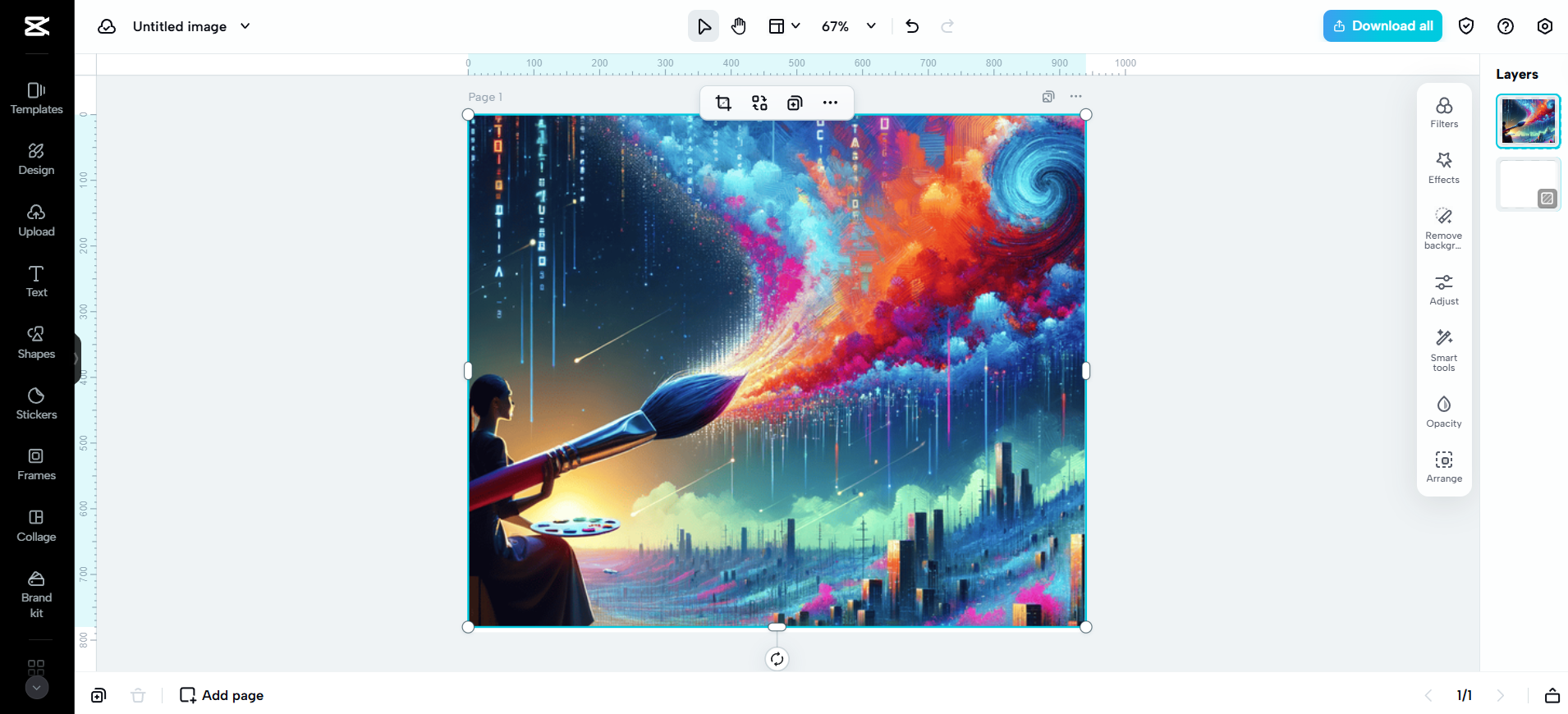 CapCut online image editor interface