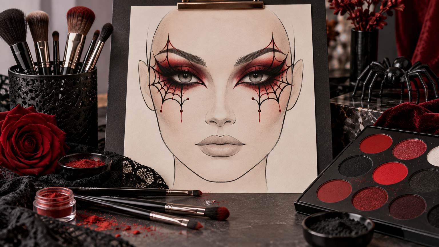 Trasformazione del trucco di Spiderman: Graphic Full-Face Paint