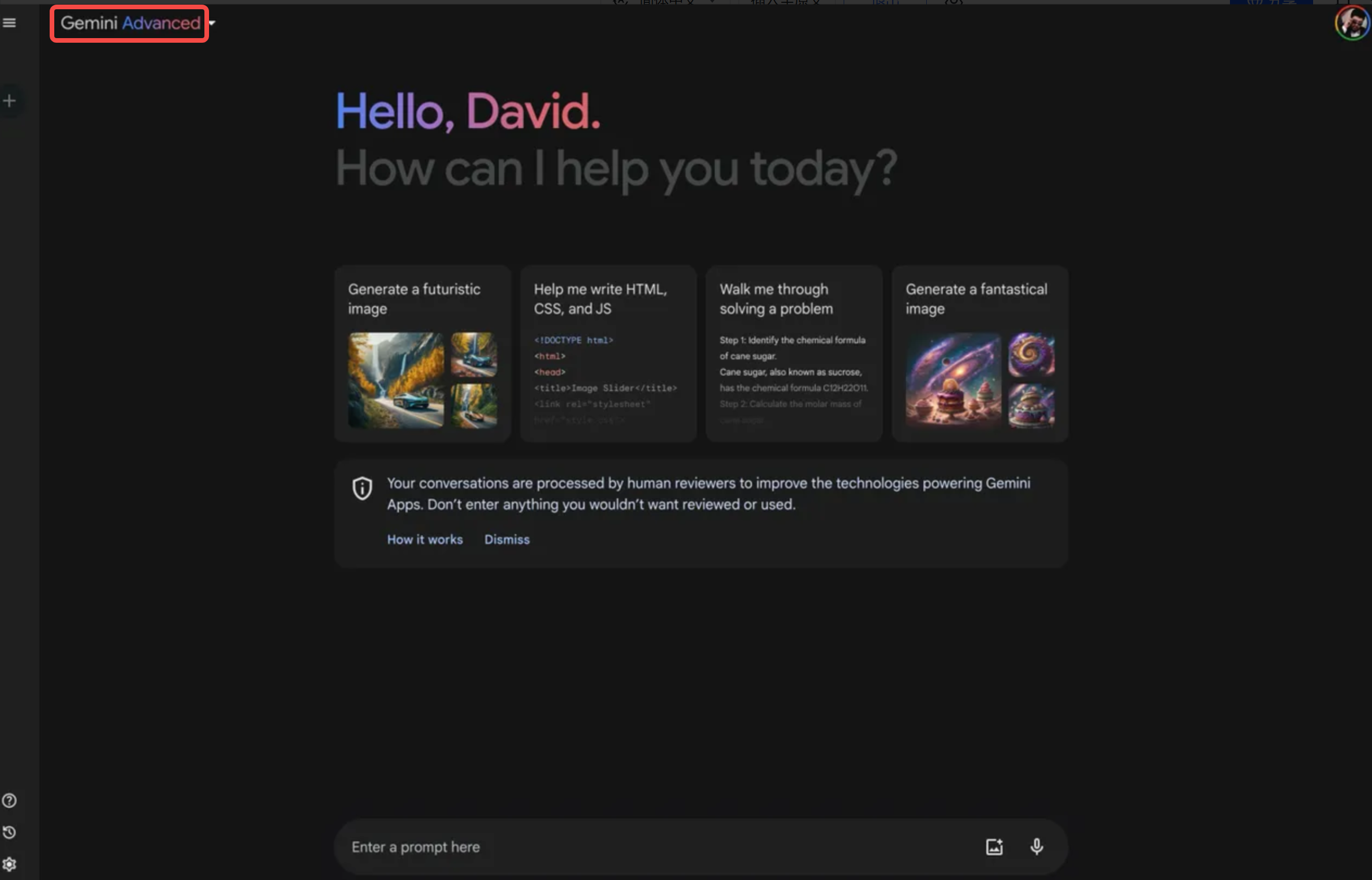 Generating an image with Google's new AI image generator