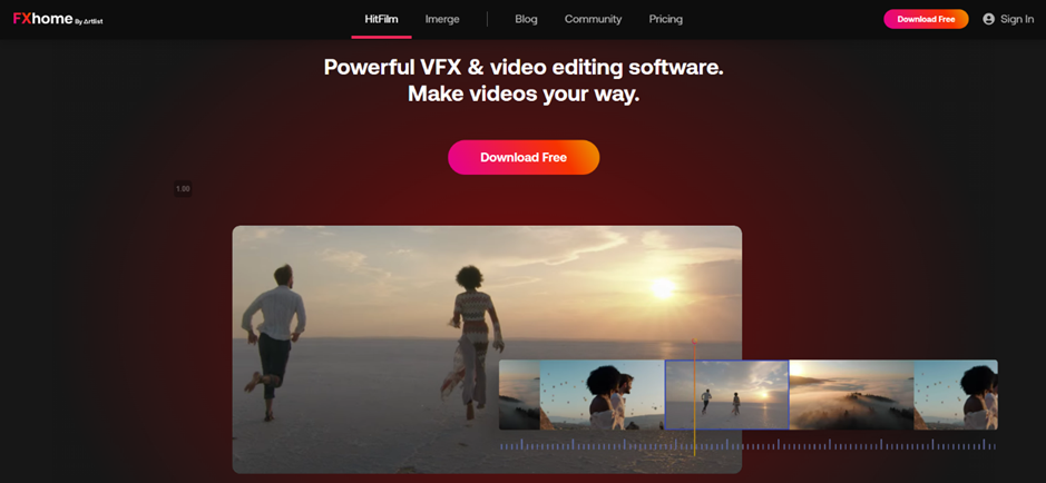 ingyenes videószerkesztő weboldal