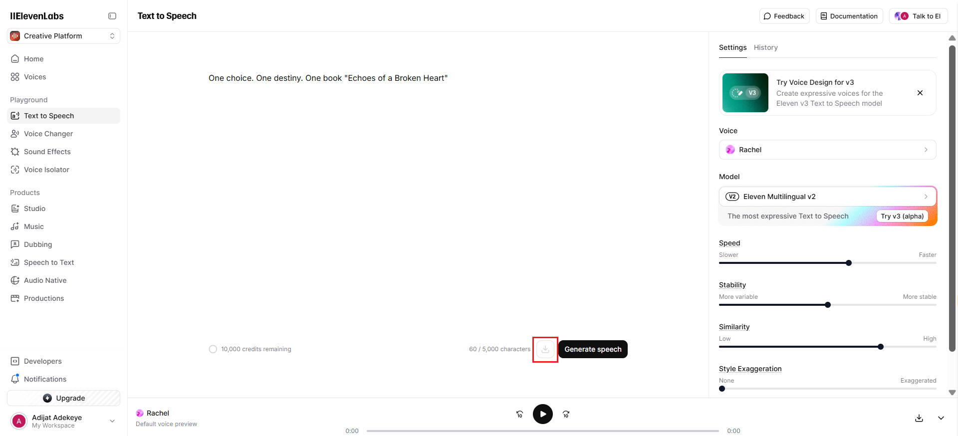 texto para audiolivro