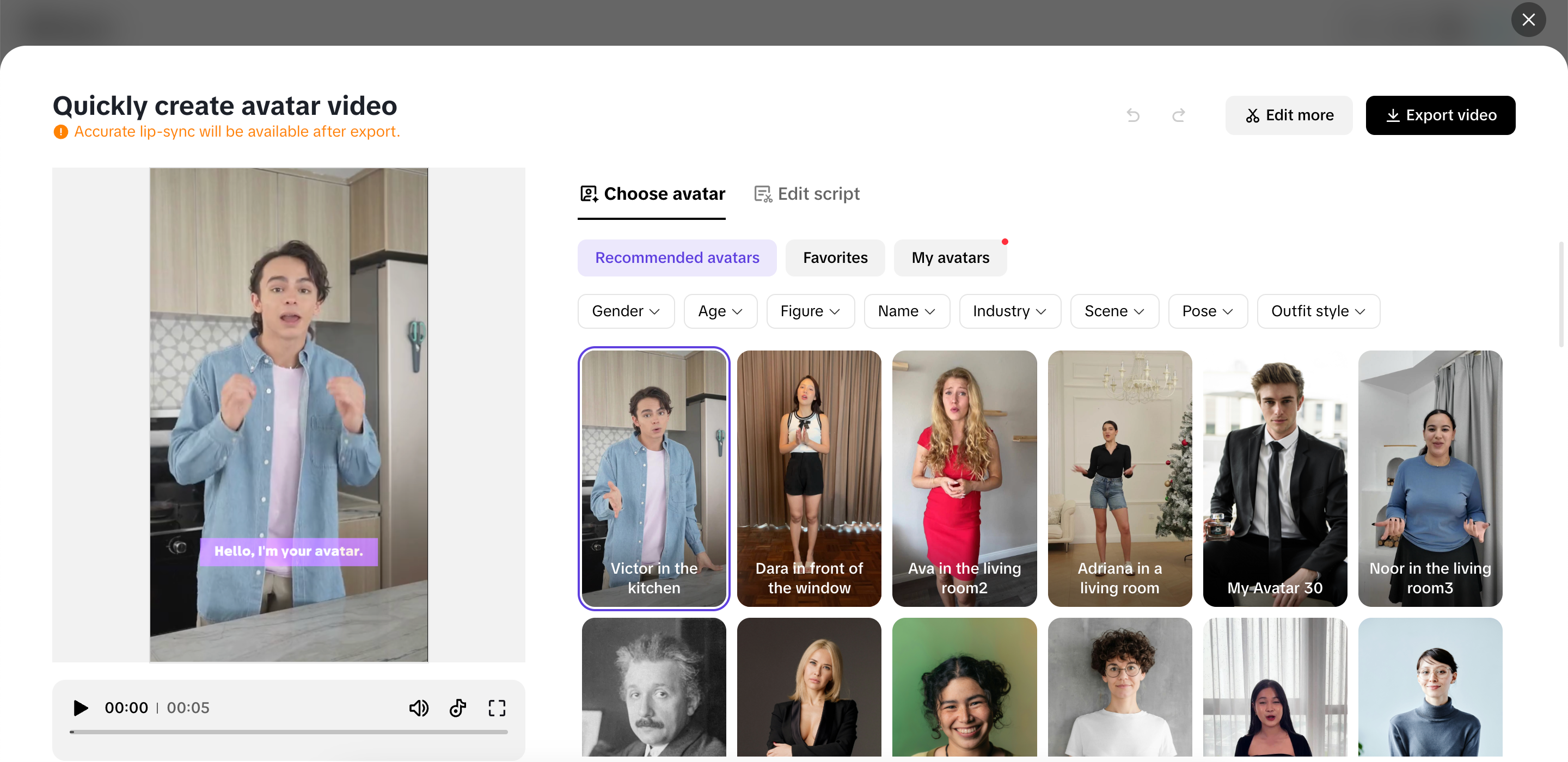 Create humanlike avatars