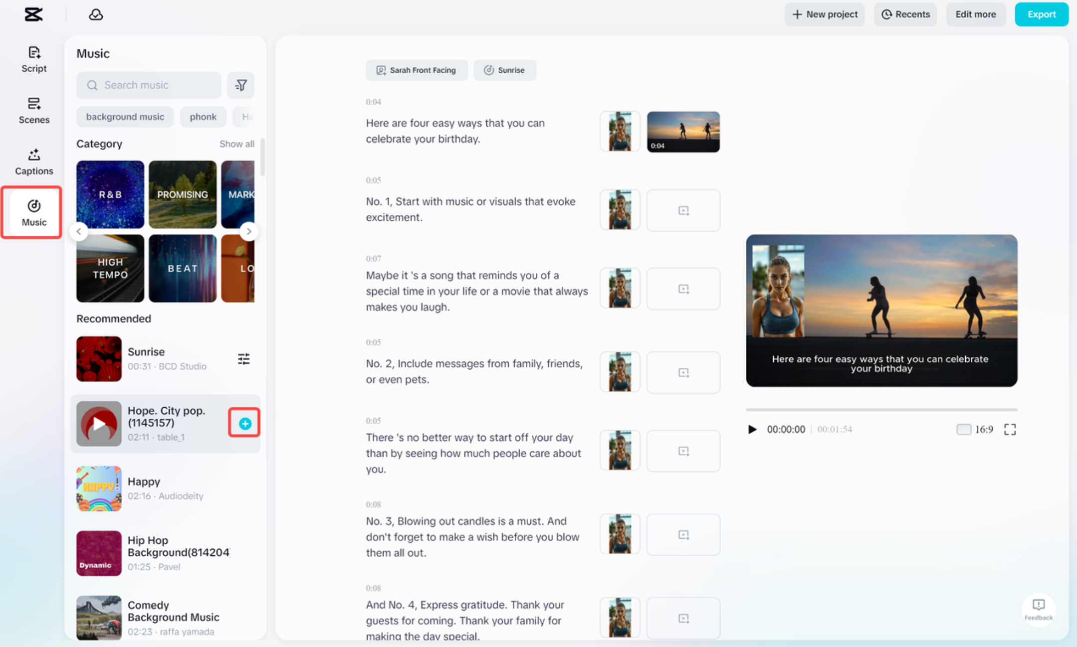 Add background music