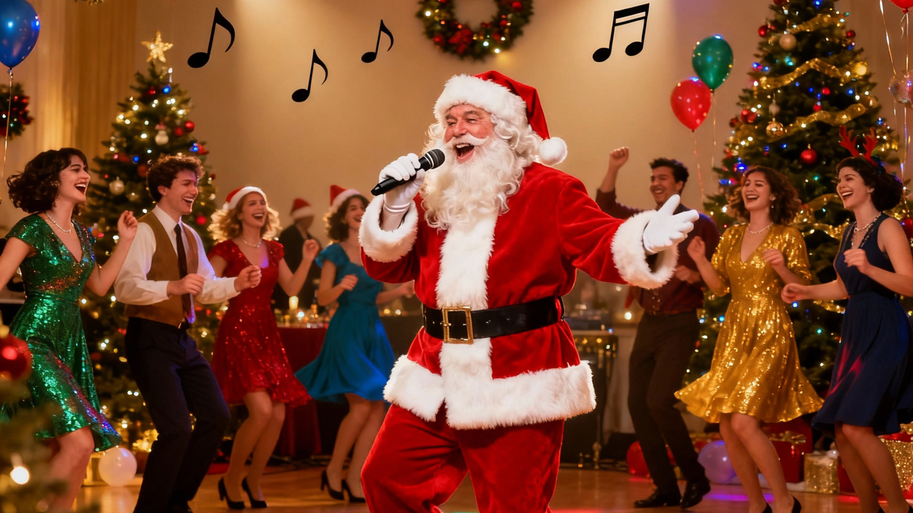 エンターテインメント目的で使用されるサンタの声