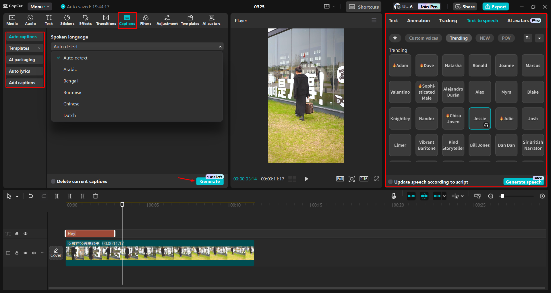 Modifica e perfezionamento dei video con l' CapCut editor video desktop
