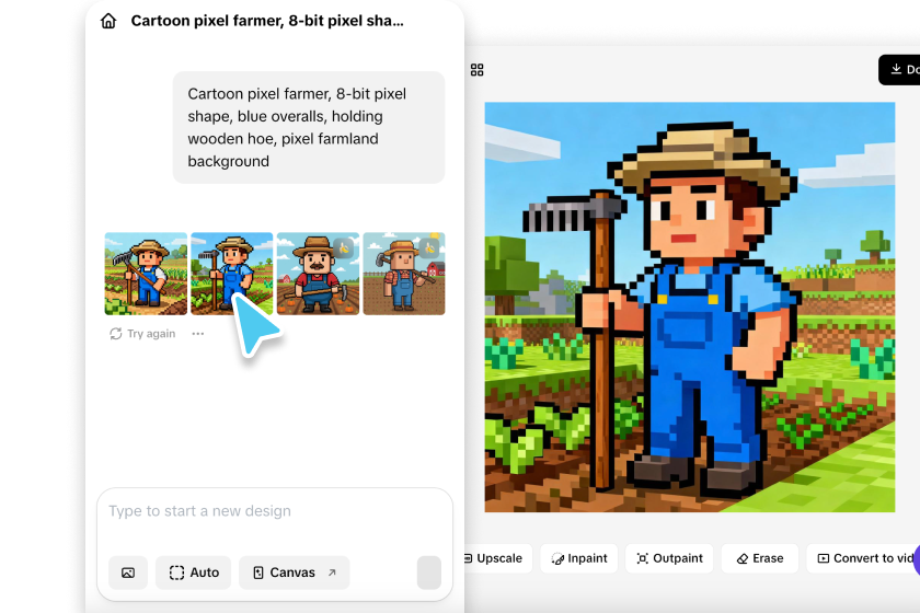 Type in your prompt and reference image