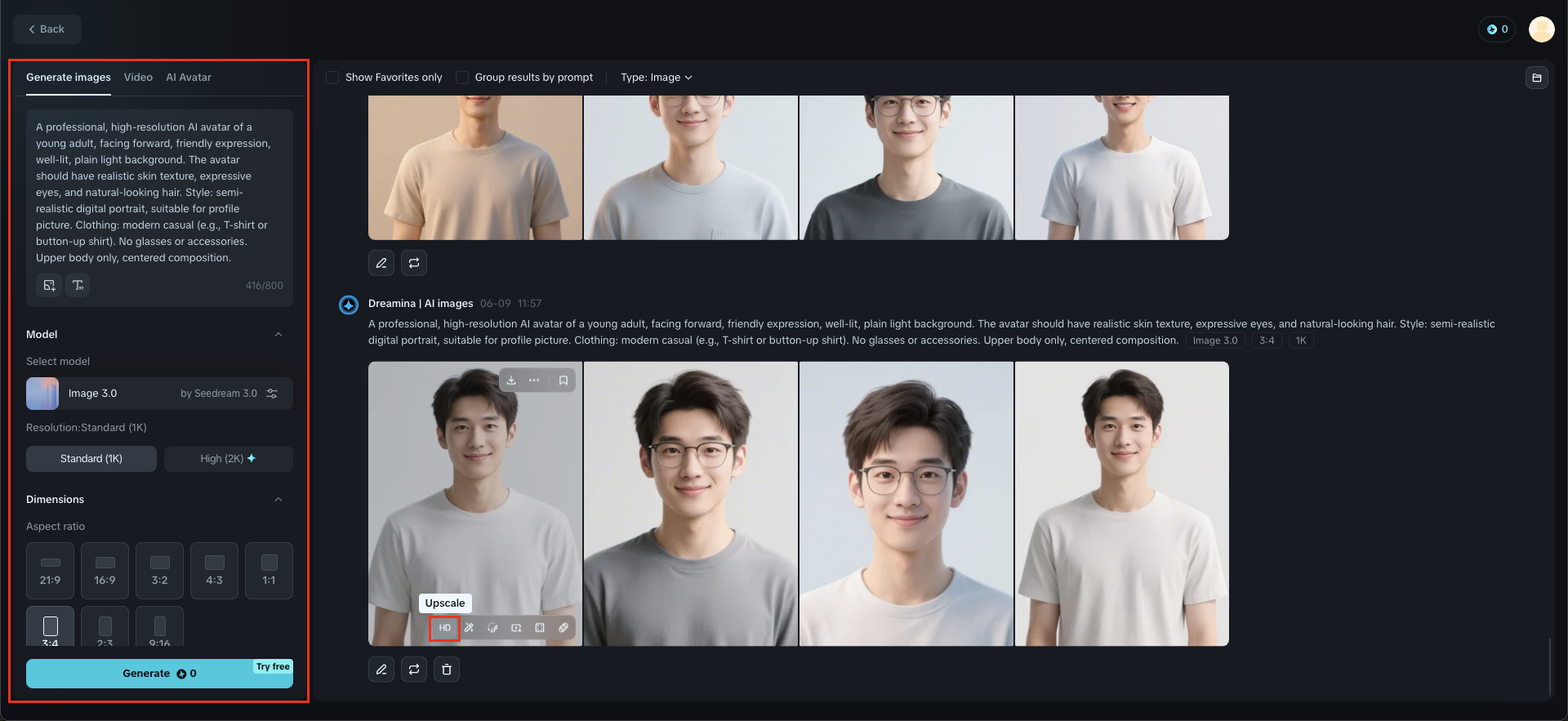 Crear un avatar de IA