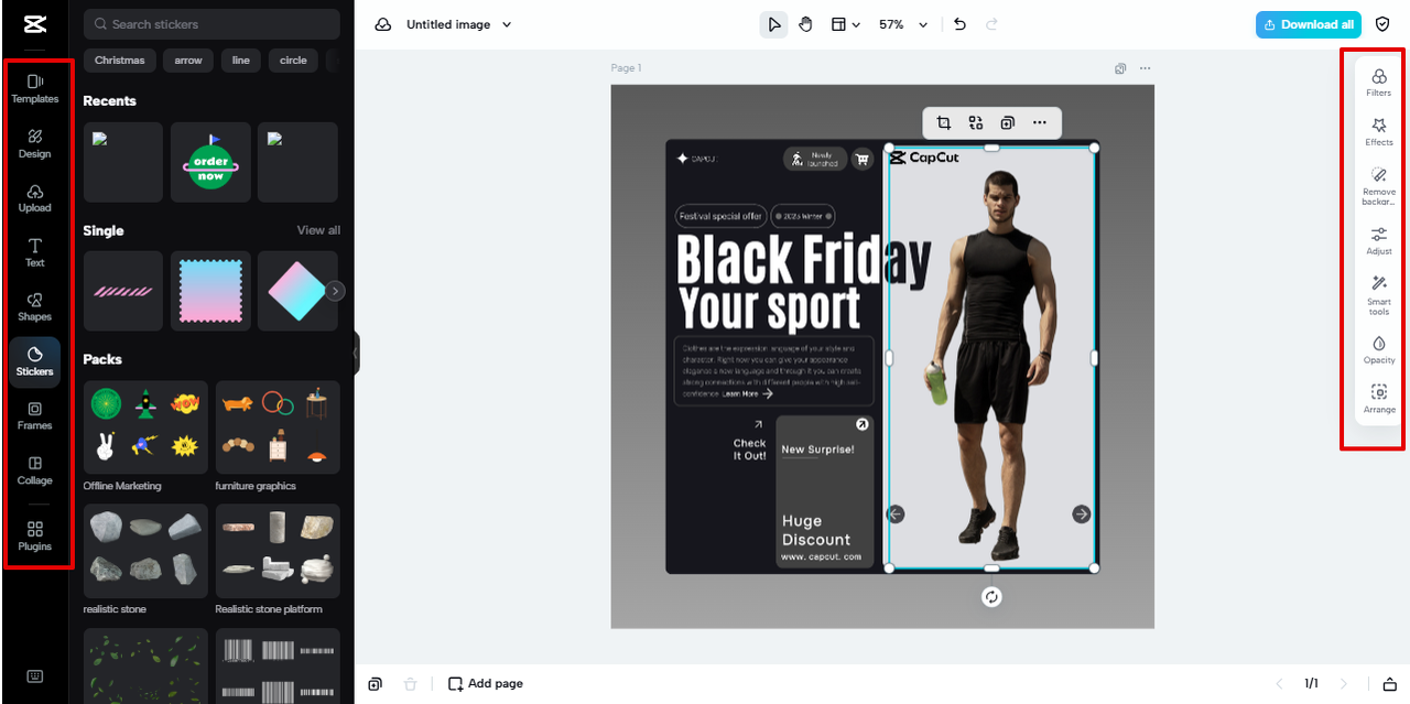 AI-powered Pippit image editor