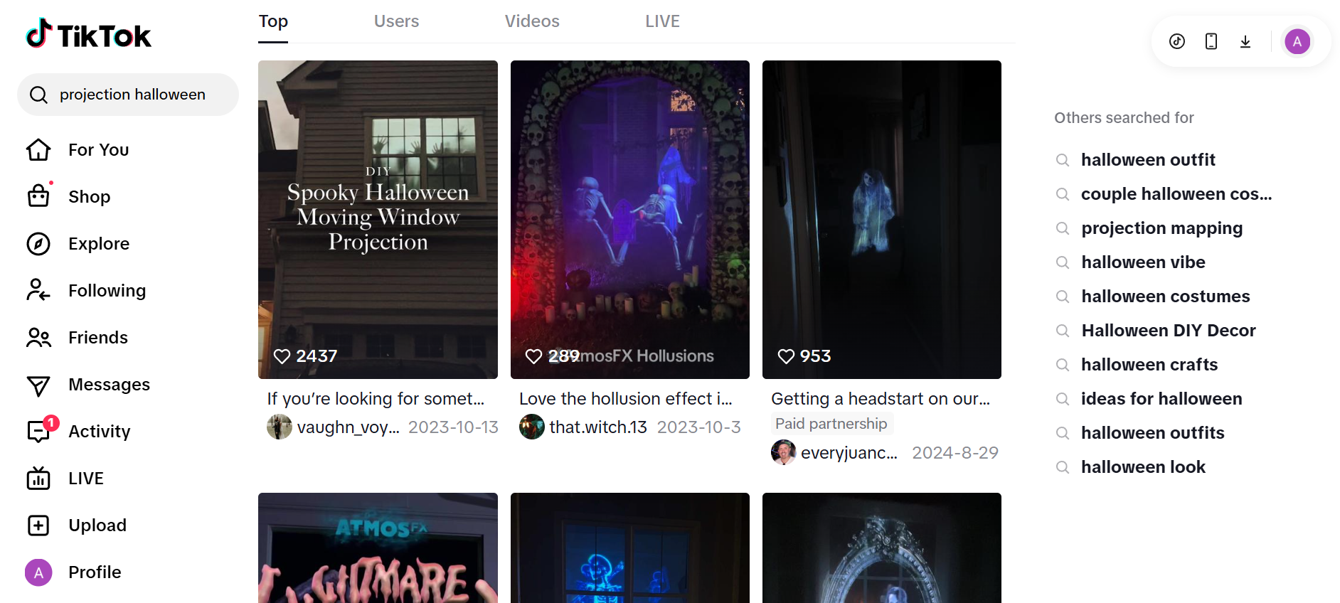 TikTok videos for halloween
