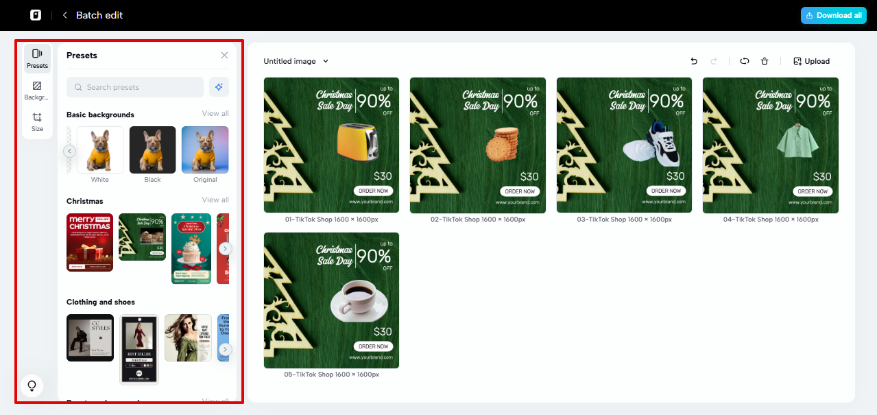 Pippit batch editor
