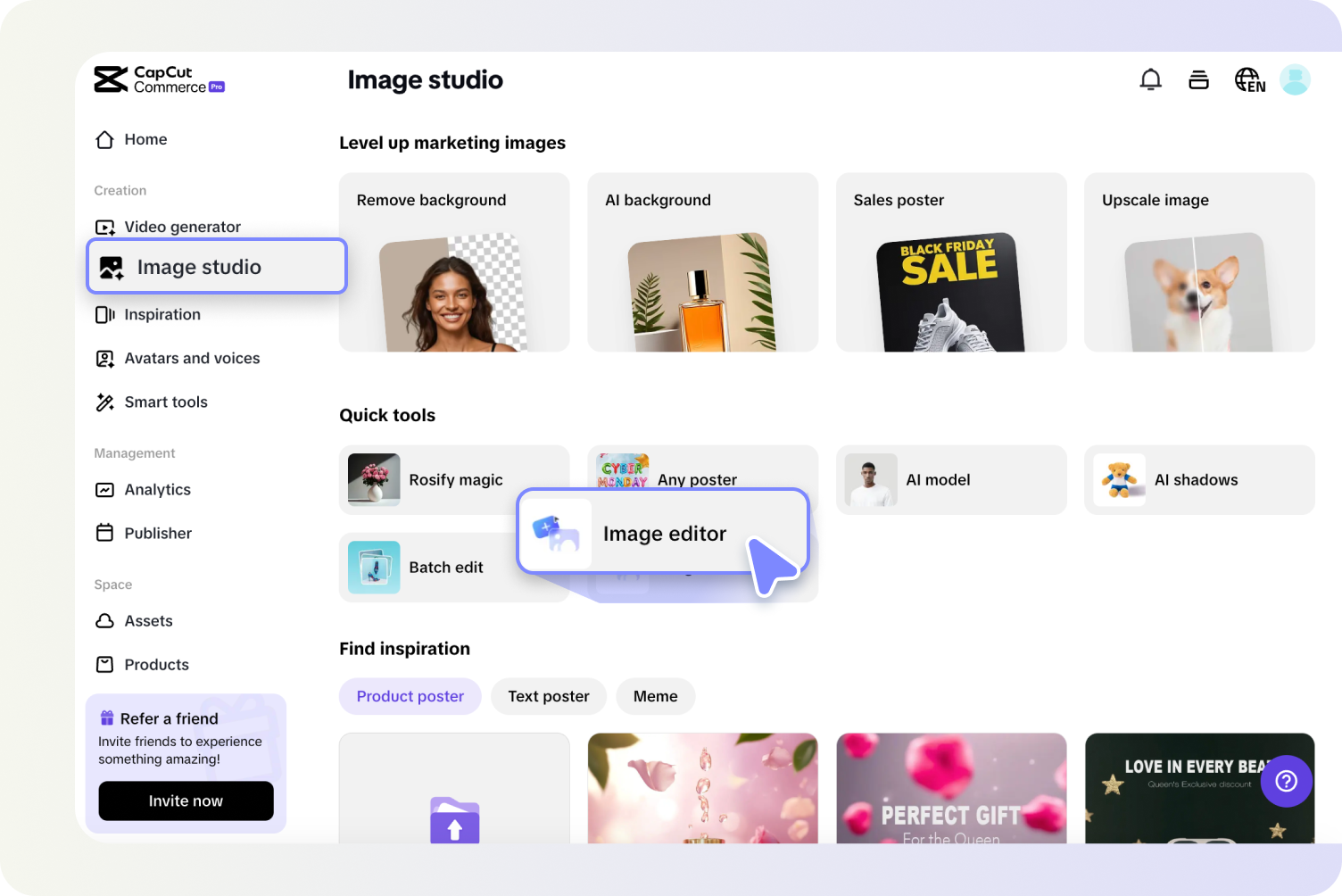 افتح محرر الصور.
