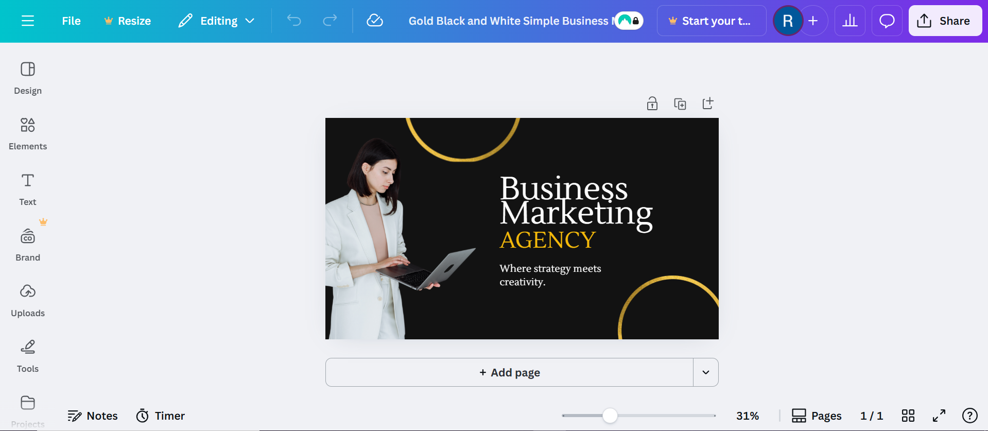 Canva - an online resource to create black and white cover photos for Facebook