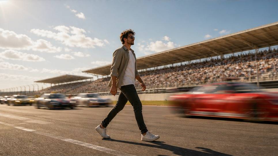Race Track AI Video Effect motion beat example
