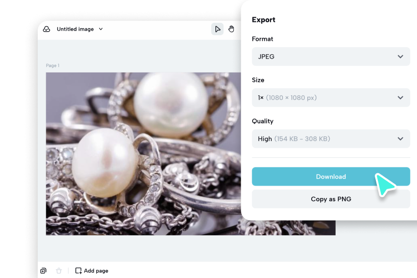 Save, export, and share your advertisement