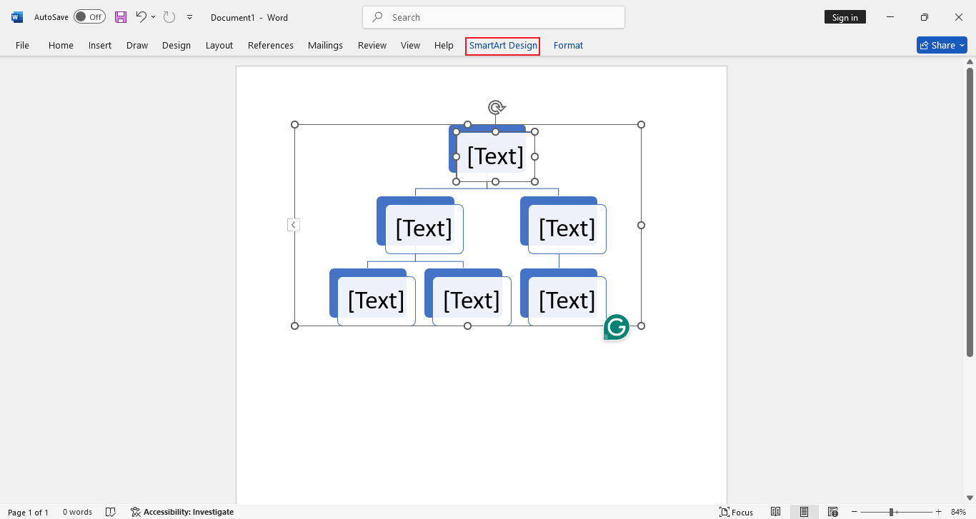 how do i create an organizational chart in word