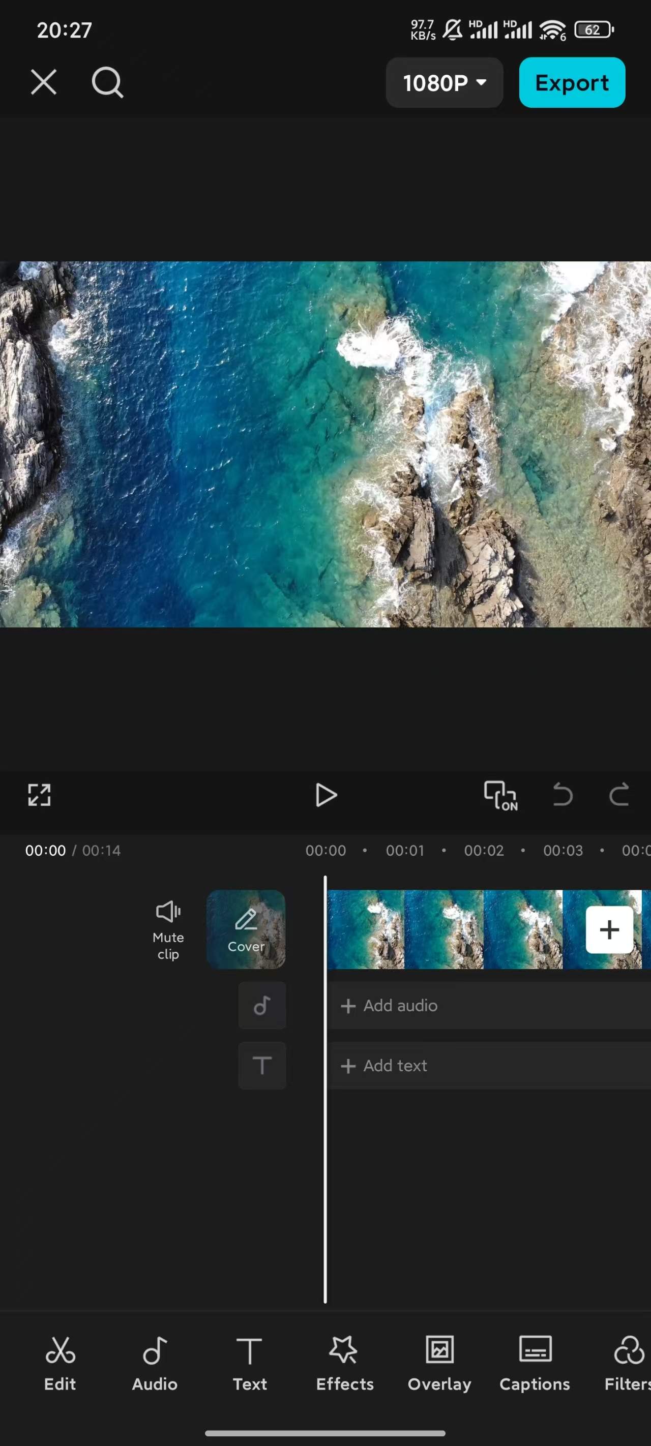 Ändern Sie Ihr Verlaufsprojekt in CapCut APP