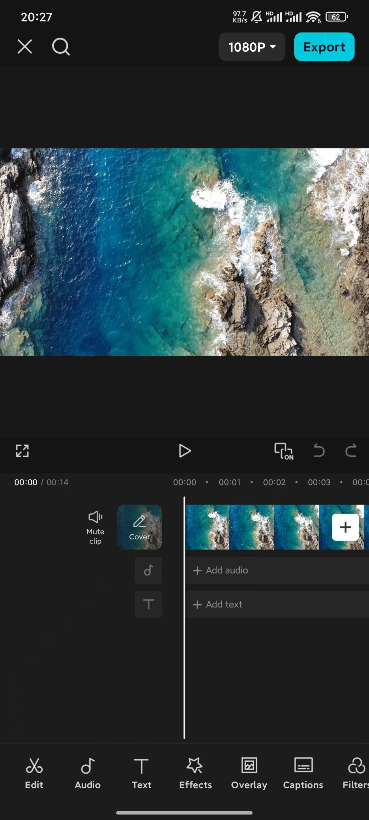 アプリ内の履歴プロジェクトCapCut変更