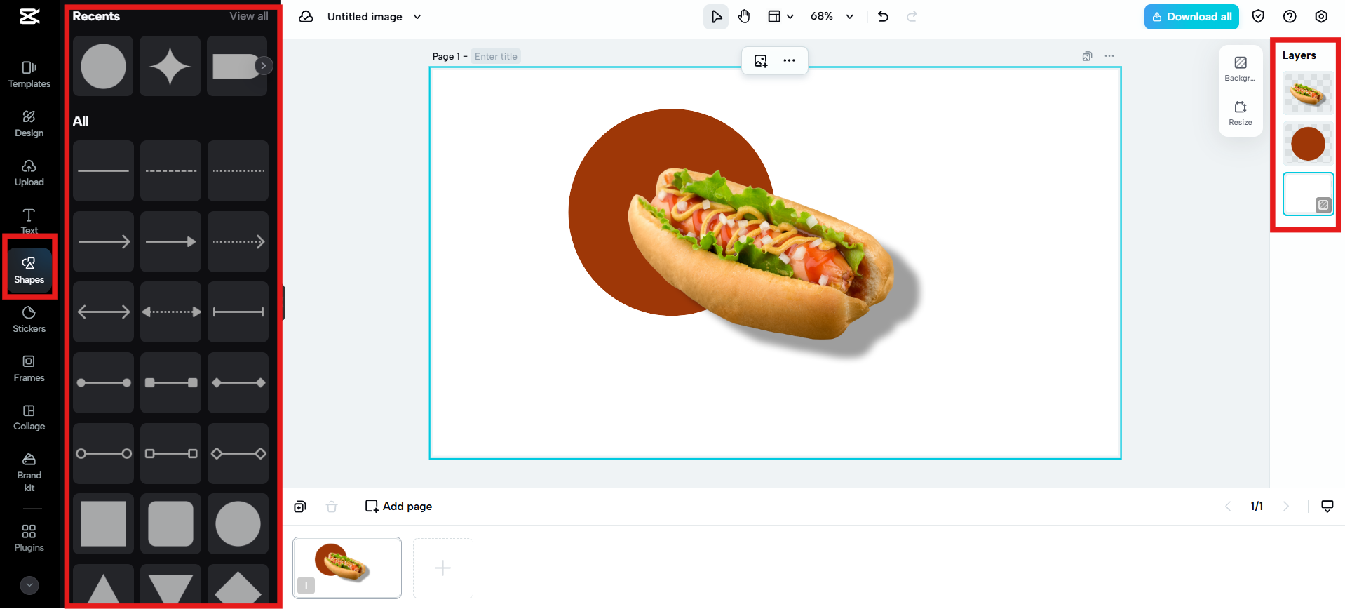 Design a 3D effect using shapes
