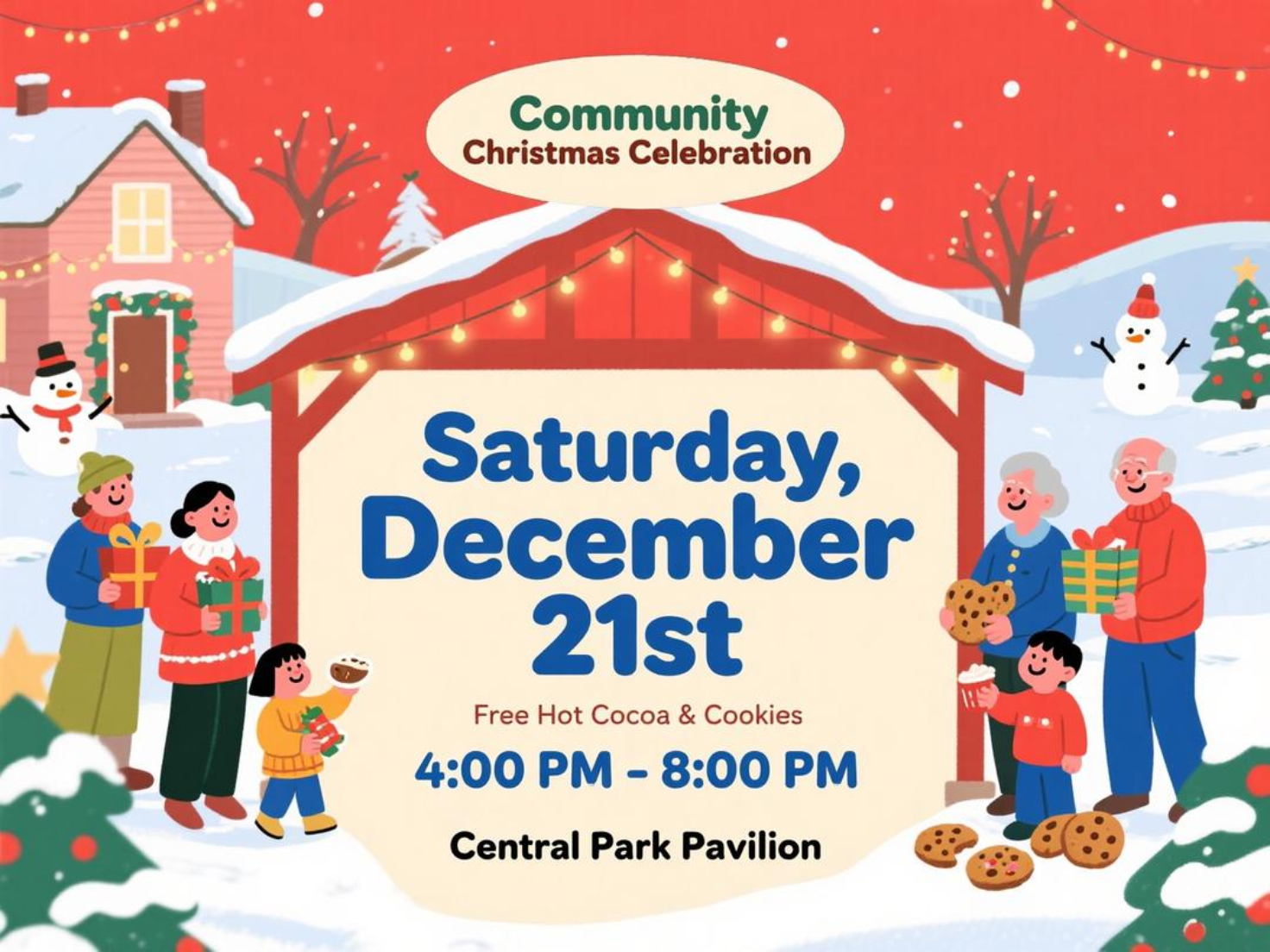 modèles de flyers pour fête de Noël