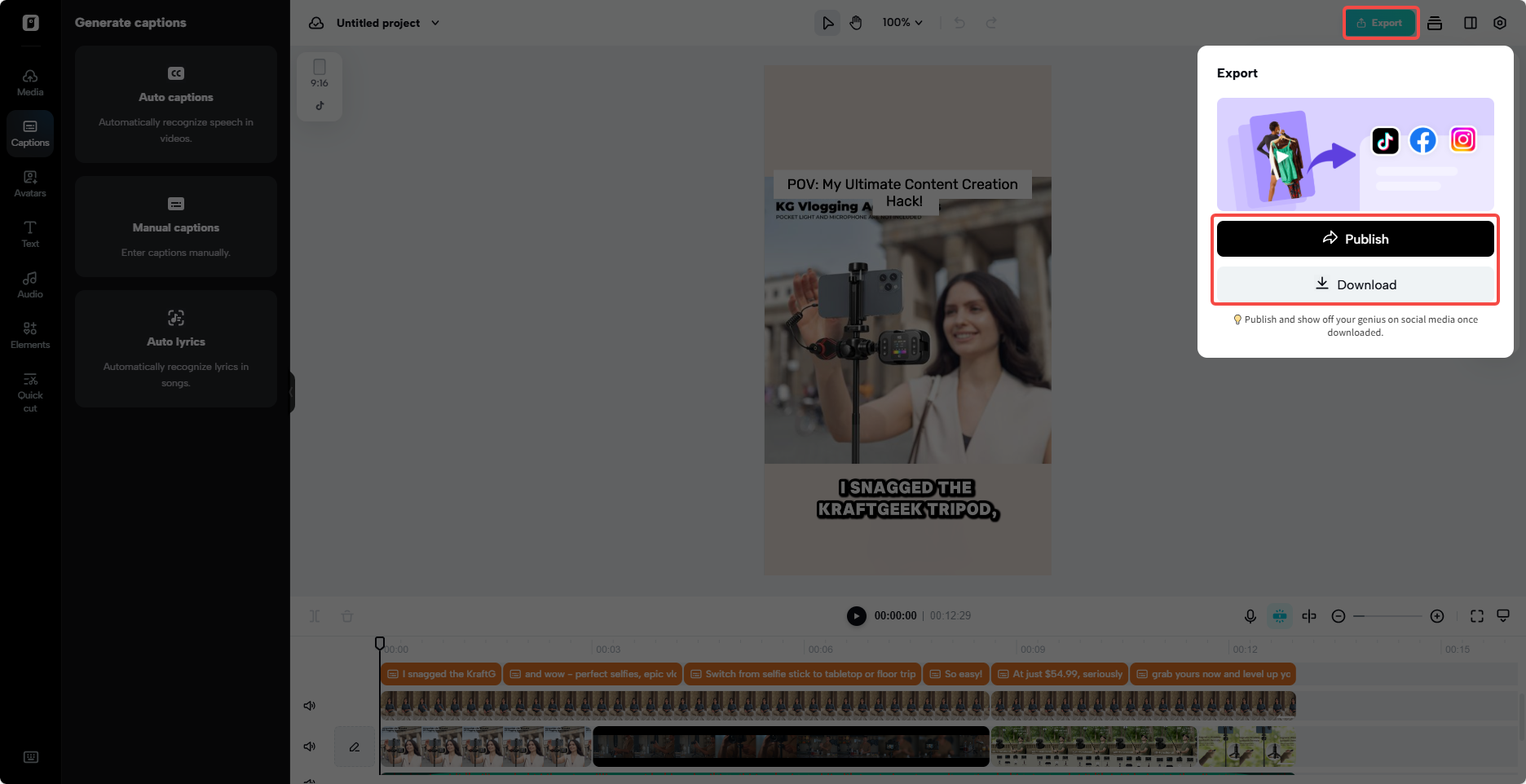 Xuất video của bạn