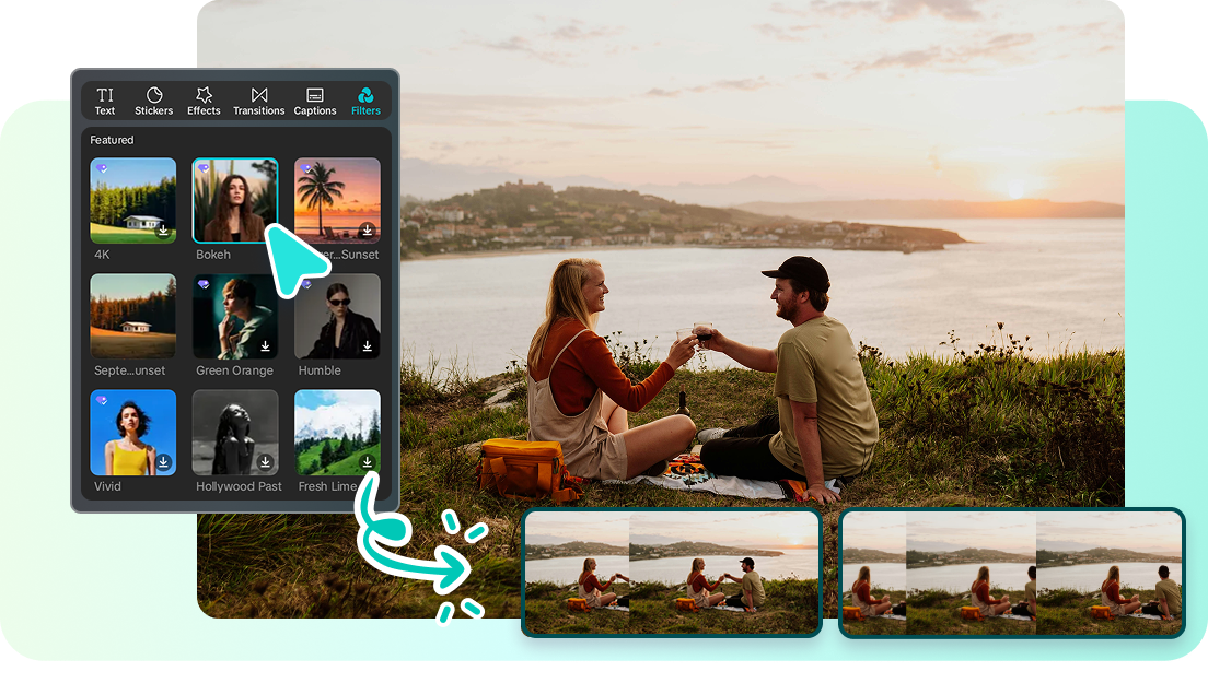 Re-edit split scenes using AI tools in CapCut