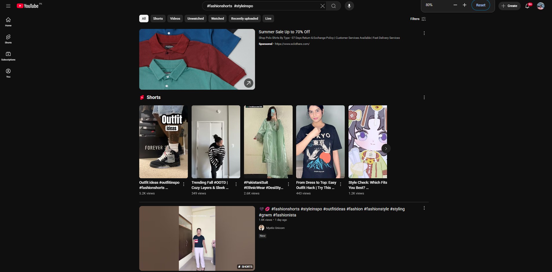Videos with fashion YouTube hashtags