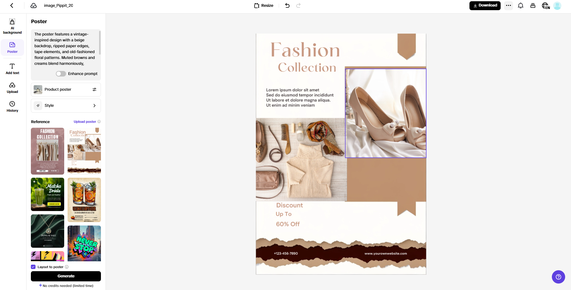 AI-generated product images