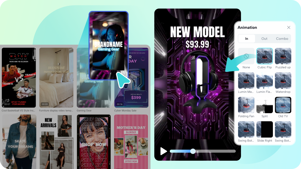 AI video ad templates
