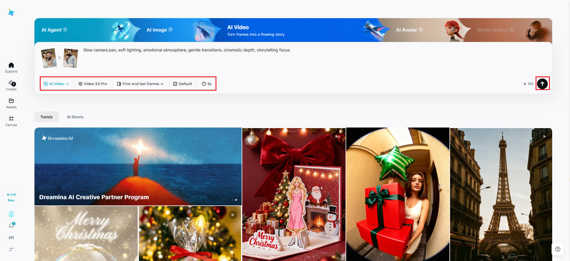 Select the model and generate