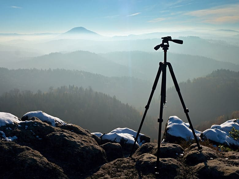 Image showing sturdy tripod - astrophotography setup for beginners