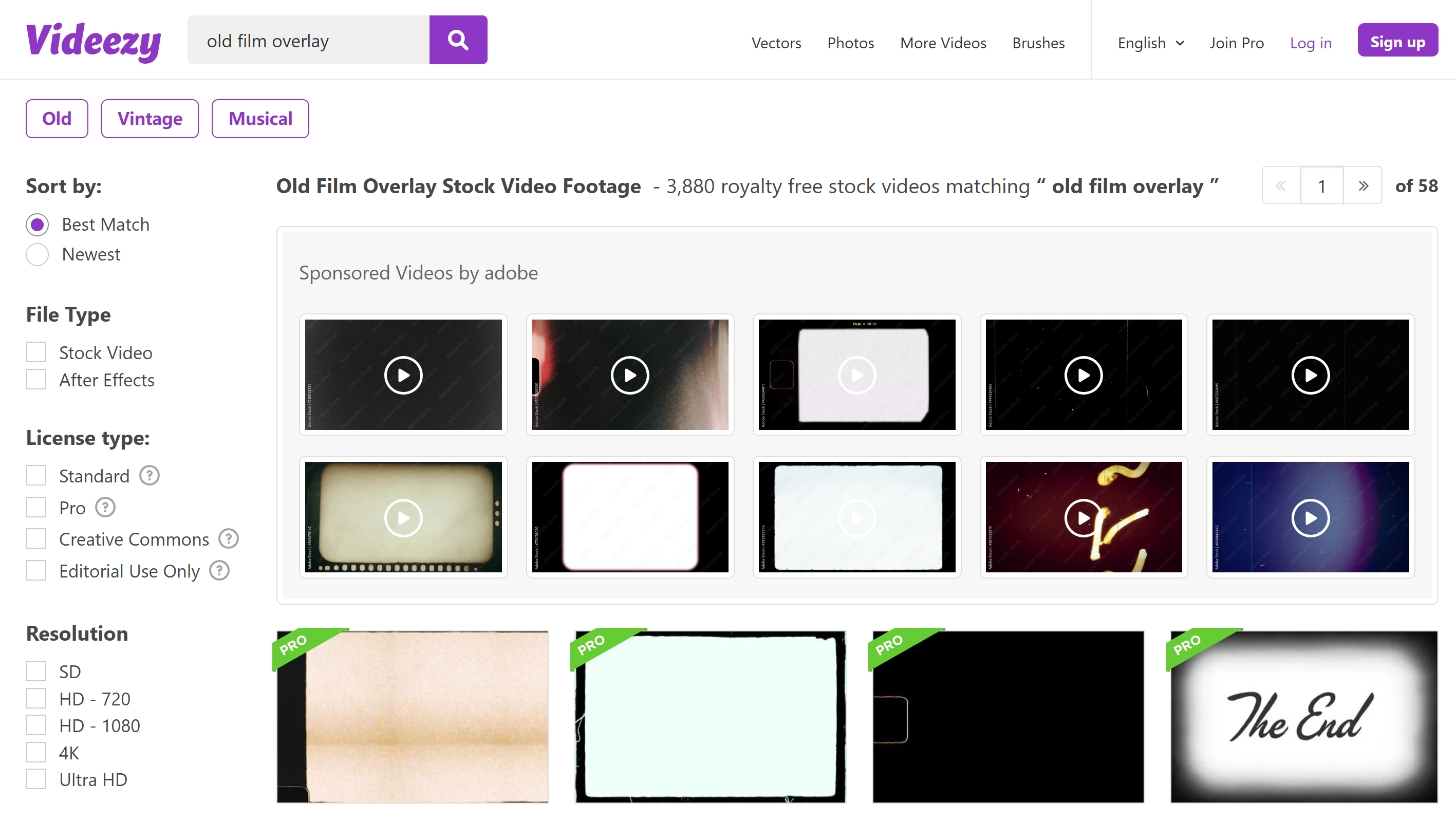 Top 5 websites to download film strip overlays: Videezy