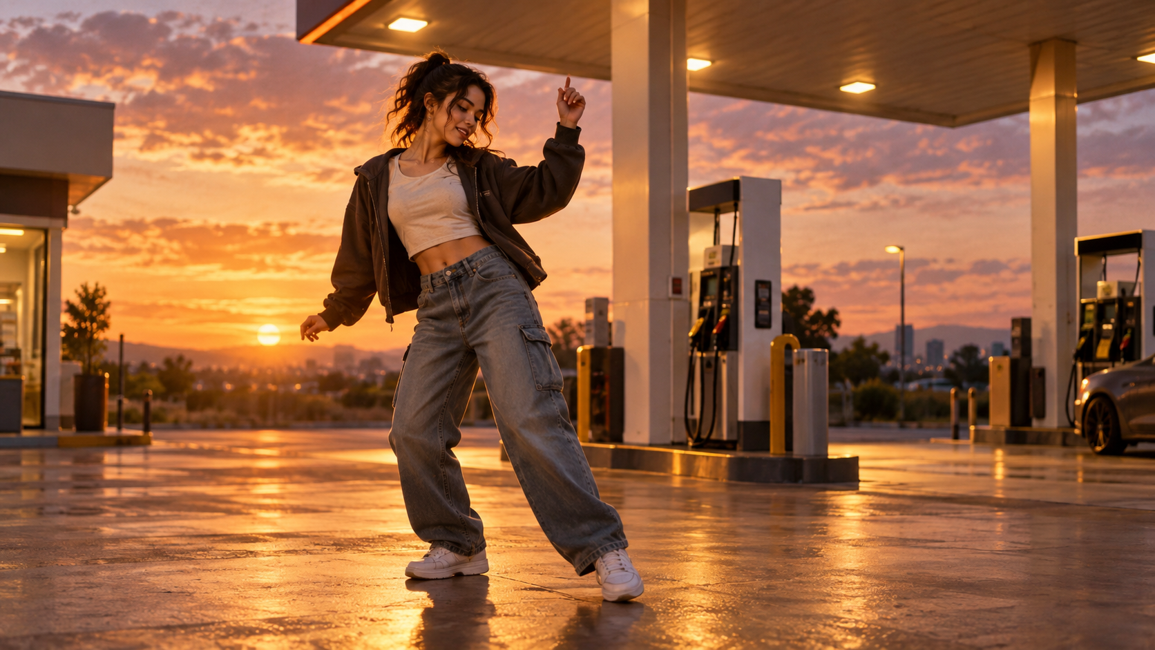 how to do gas station dance ai trend cover
