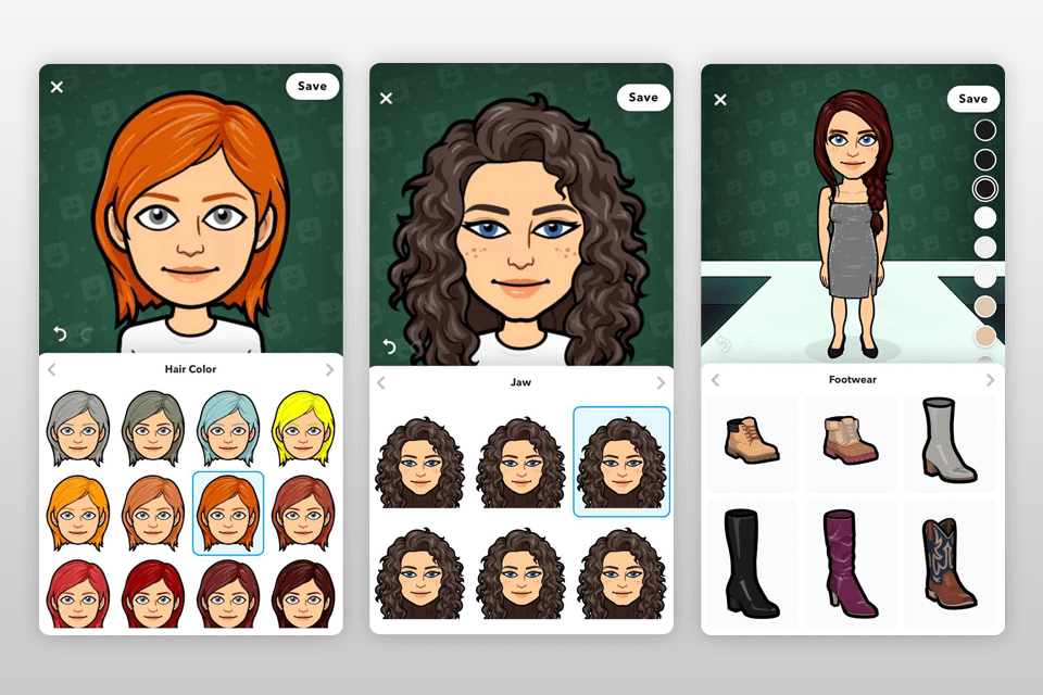 Bitmoji extensive avatar creator app