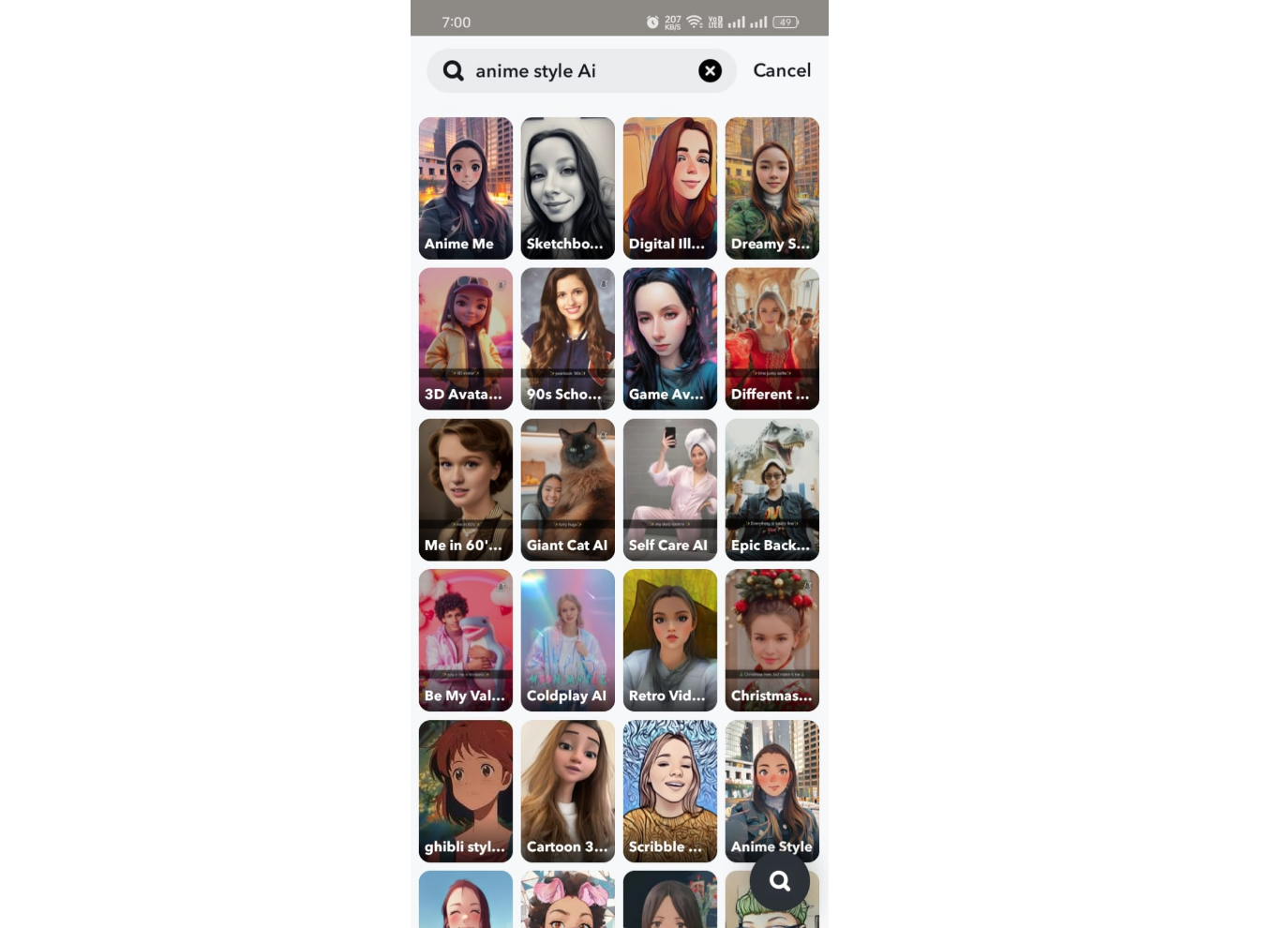 Anime style free Snapchat filter