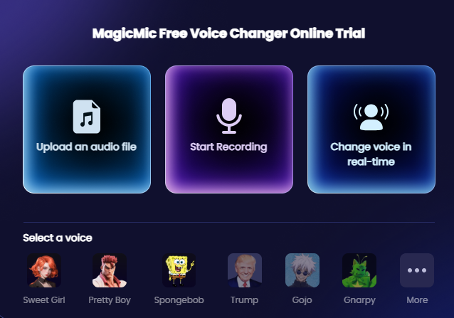 Interface of iMpFone Filme - a perfect boy to girl voice changer