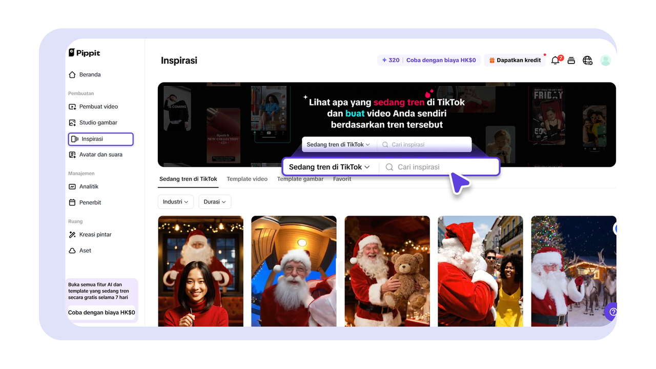 Buat alatnya dan bukalah, lalu cari template undangan pernikahan yang Anda suka di dalam template-nya.