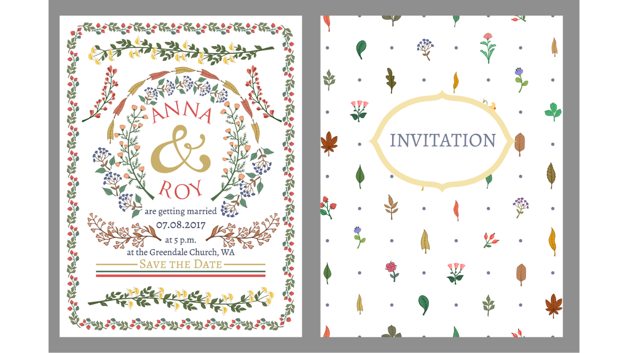 Custom stamped invitations