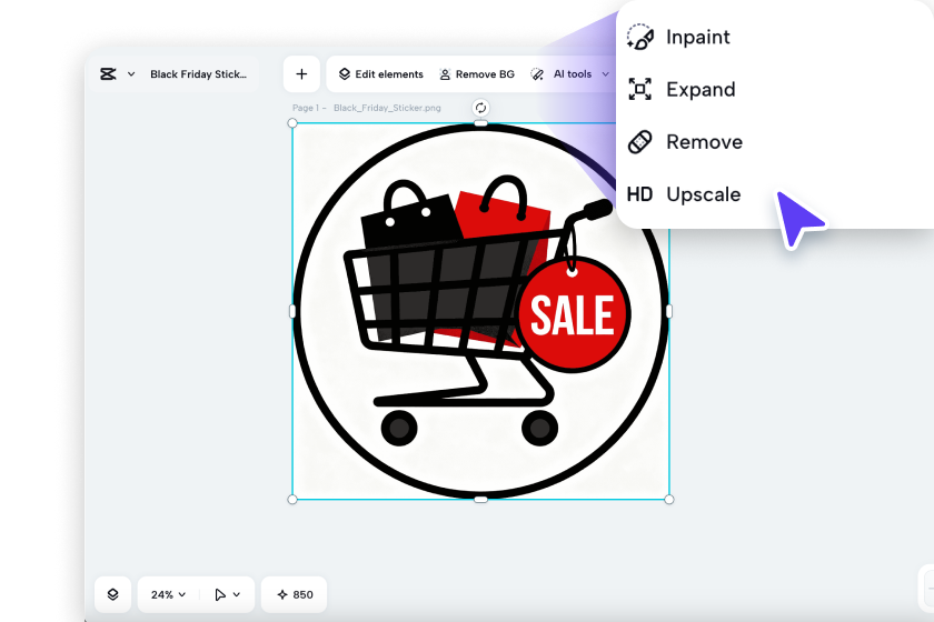 Personalizando IA designs de adesivos gerados