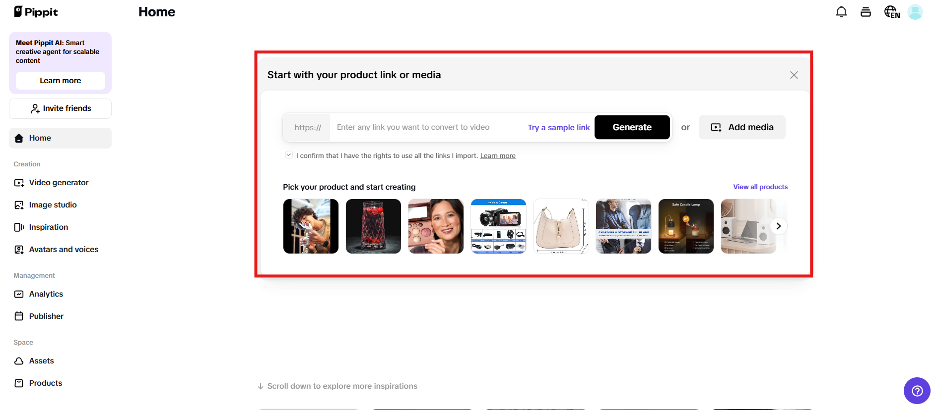 One-click video generation