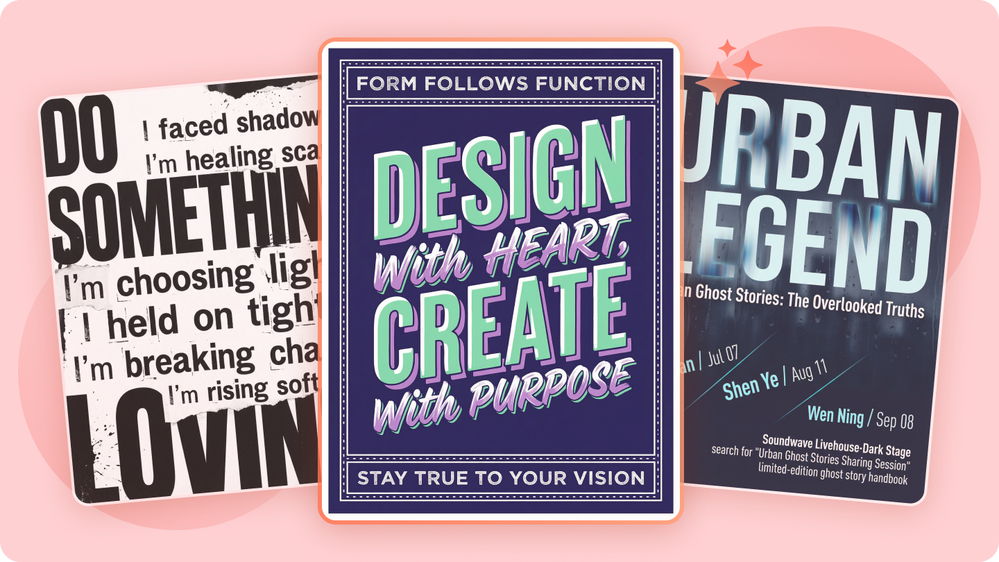 Create Stunning Typographic Posters with Dreamina's AI Poster Generator