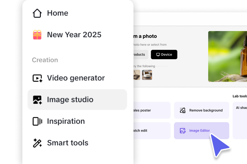 Access the image editor