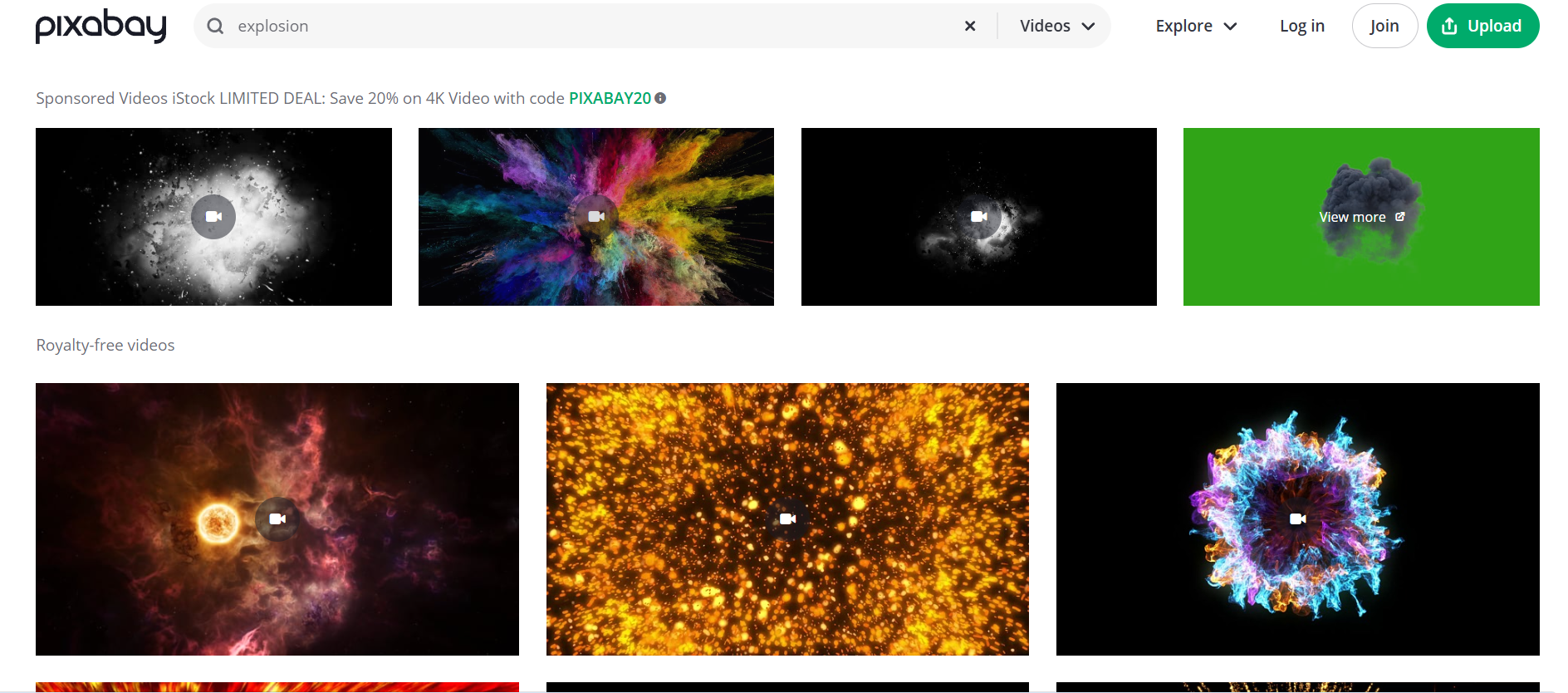 Pixabay interface