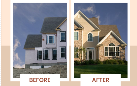 Before and after transformation template