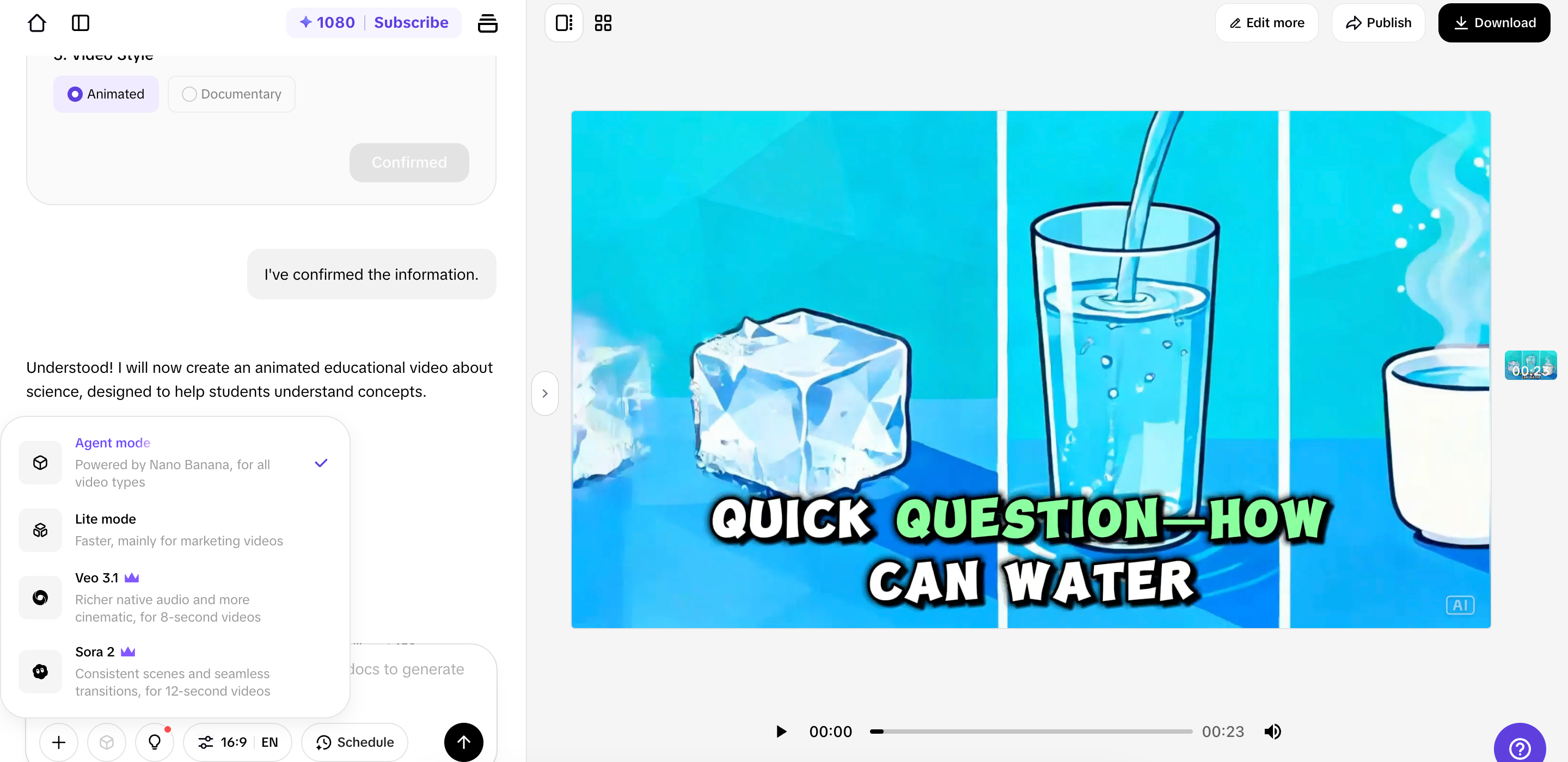 AI video-based content