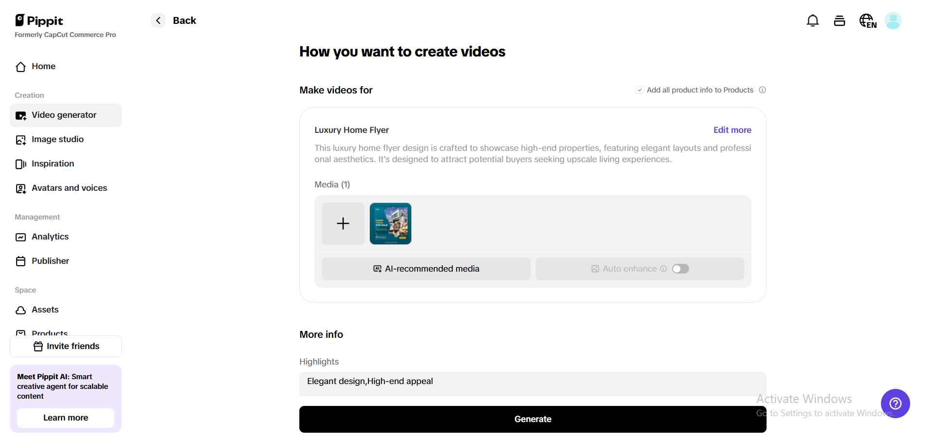 Make video settings