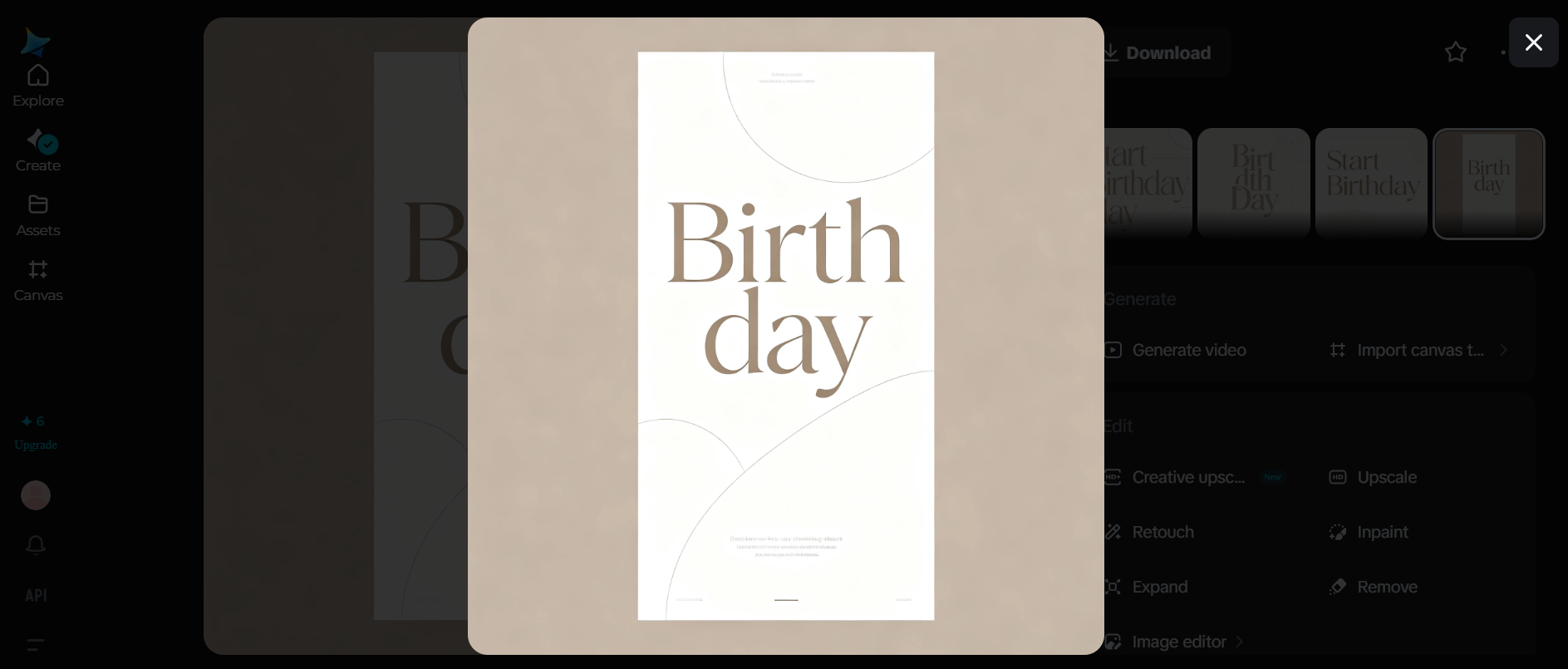 Modern birthday poster design idea