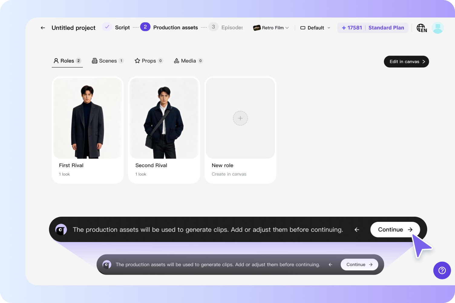 Step 2: Build your story on Canvas