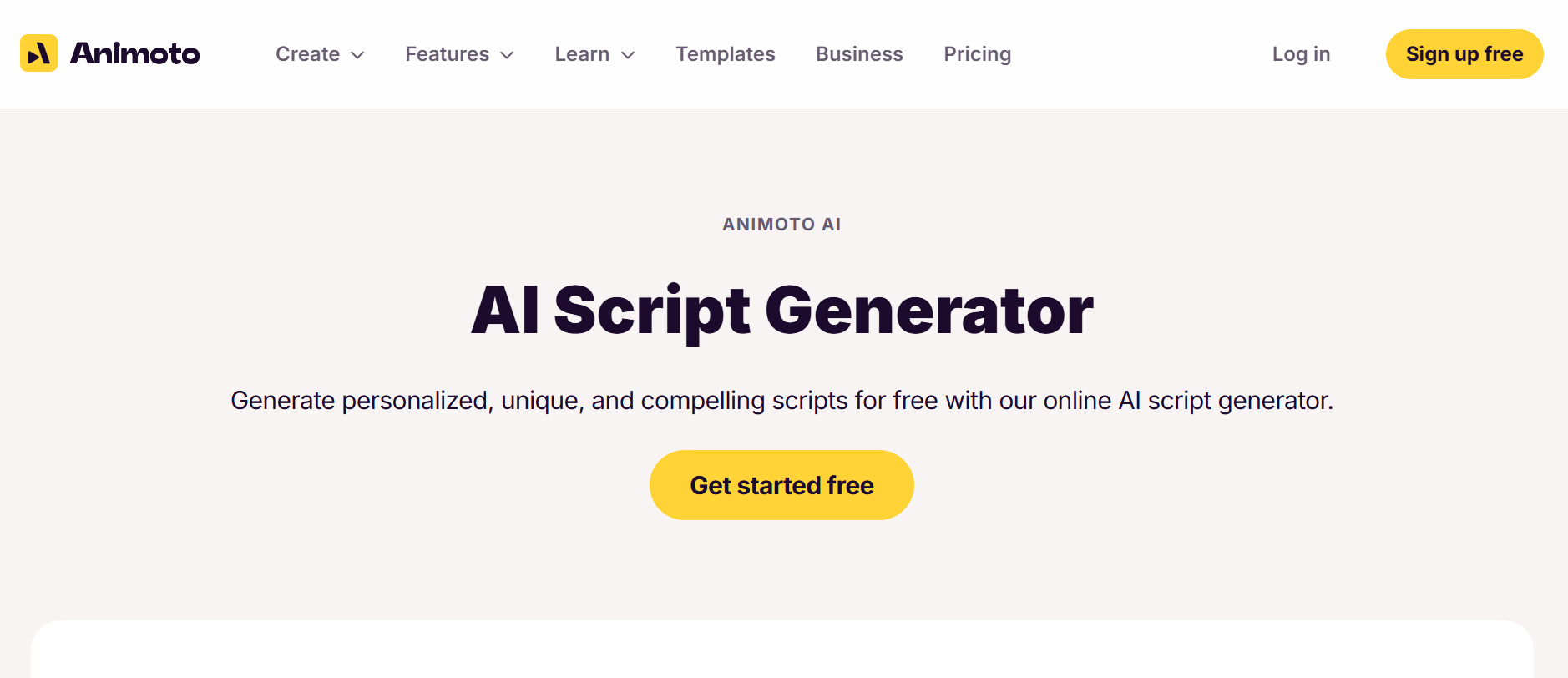 Animoto's interfacce