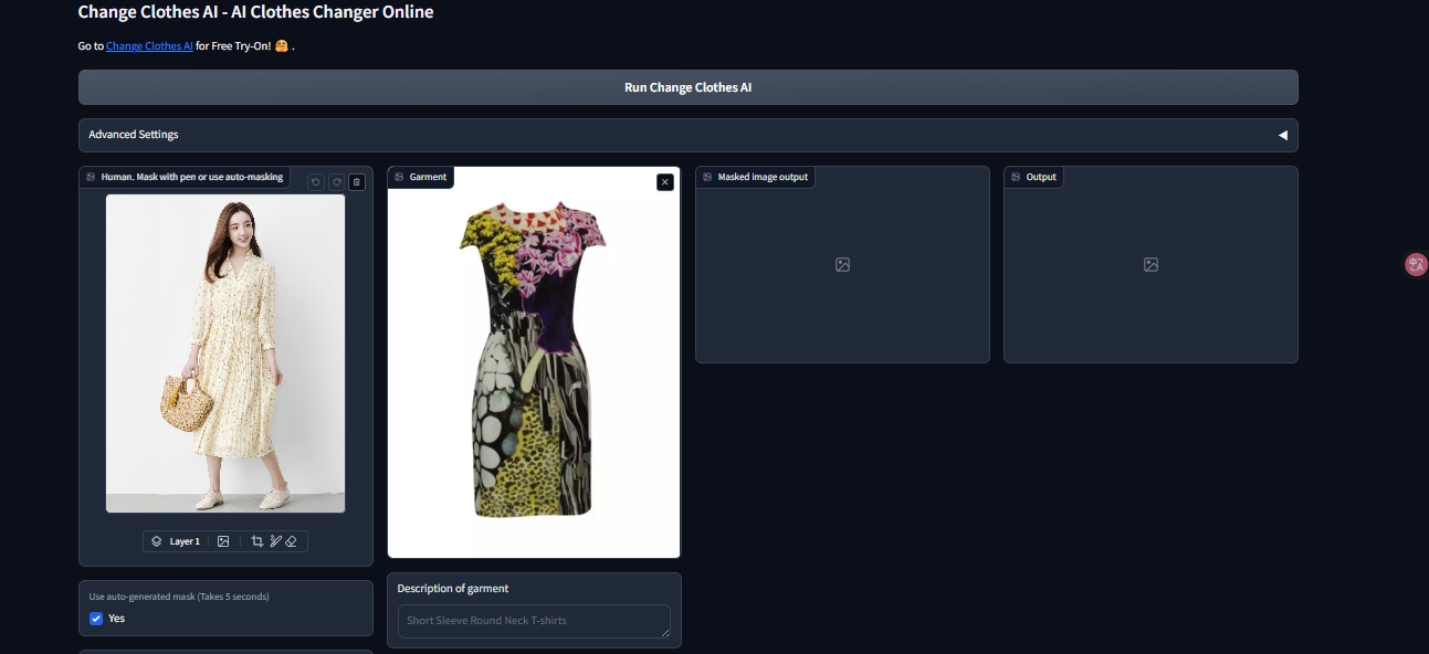 Run Change Clothes AI